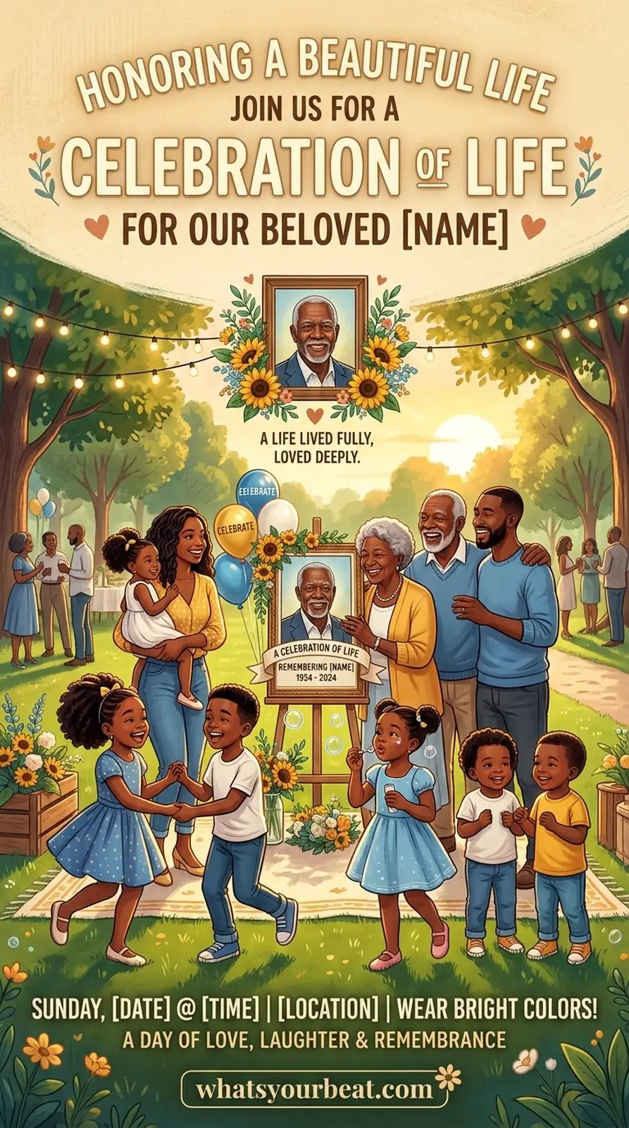 A family moment representing the ongoing legacy a personal song can carry forward
