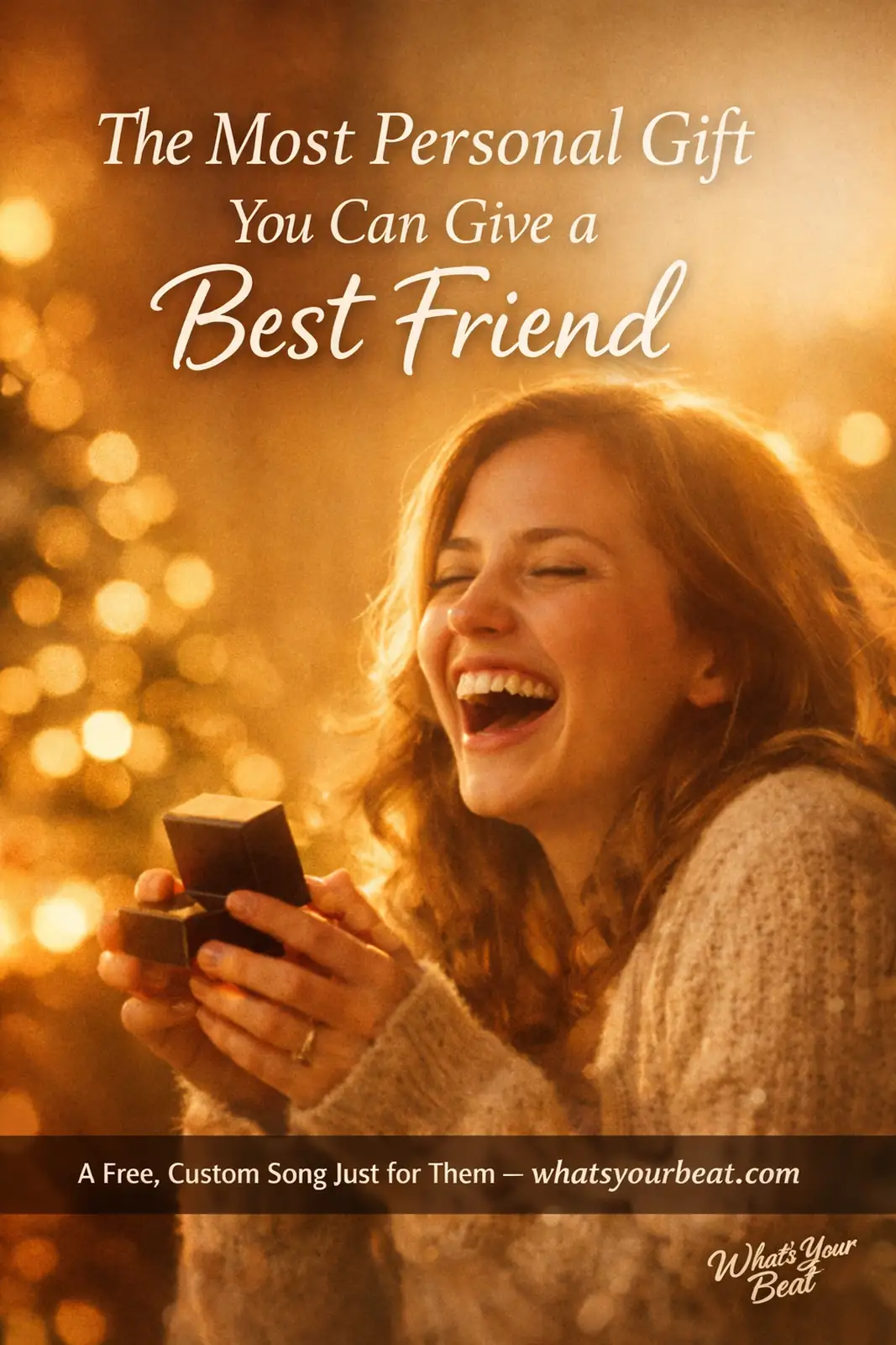 Two best friends embracing — a personalized song commission from What's Your Beat