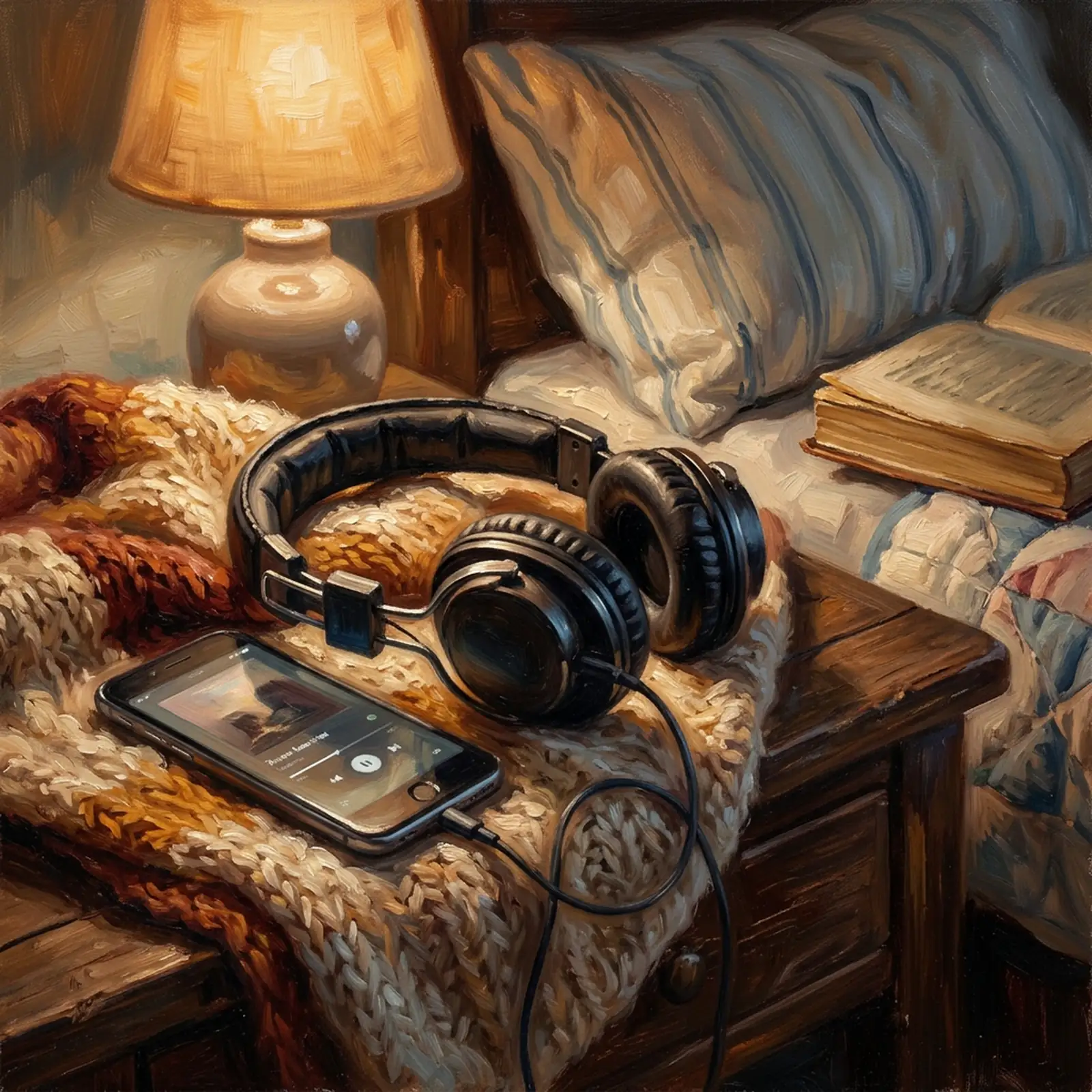 Person listening to music as a gift after completing cancer treatment