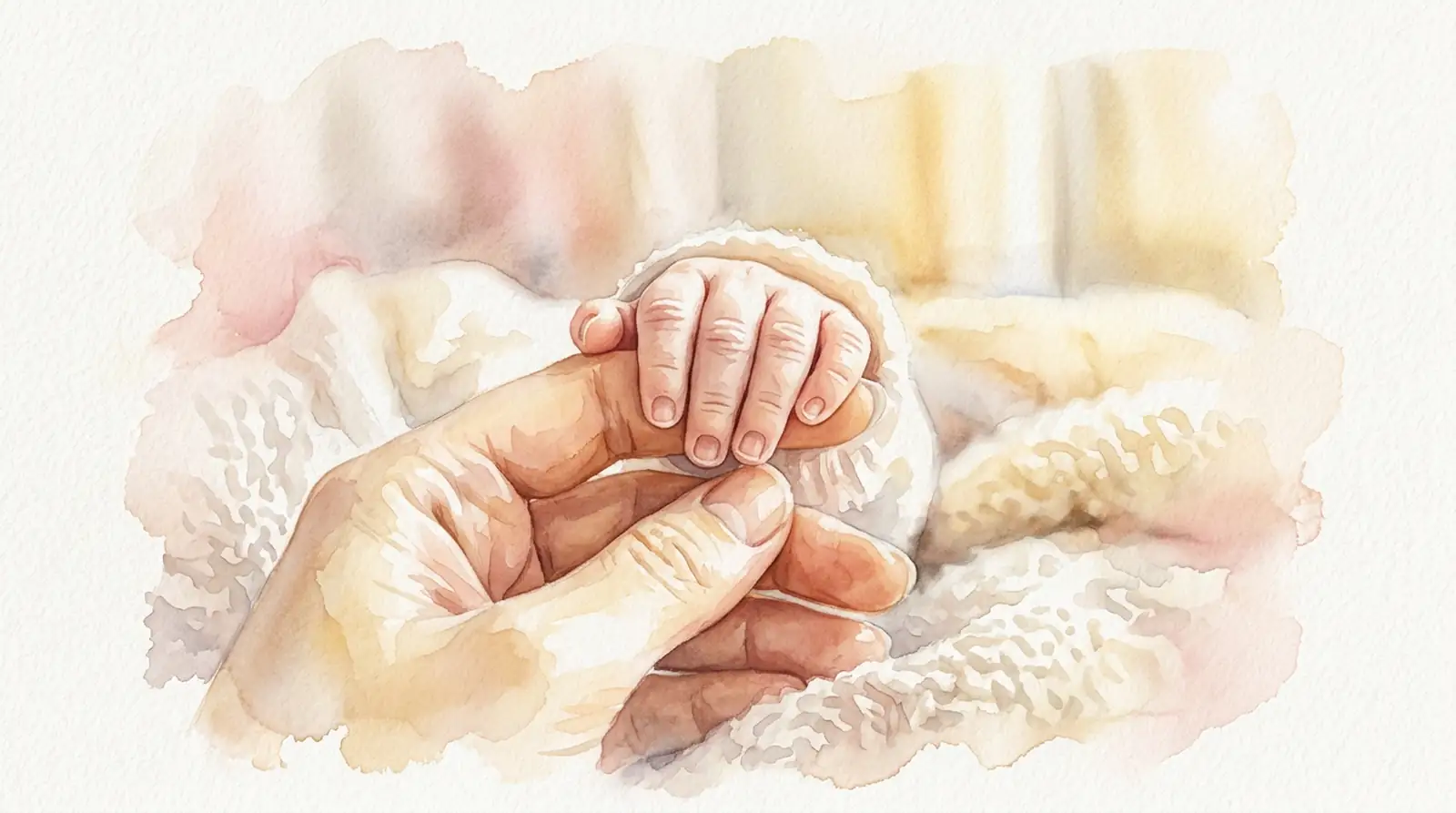 newborn baby hand holding parent's finger — personalized song for new baby